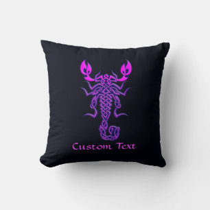Purple Celtic Knot Scorpion Throw Pillow