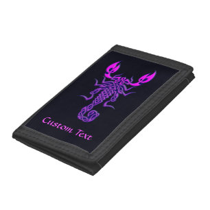 Purple Celtic Knot Scorpion Tri-fold Wallet