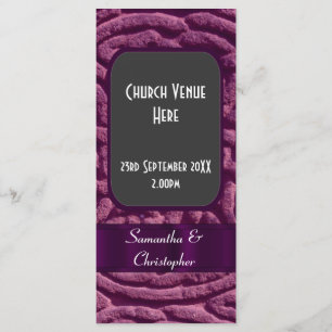 Purple celtic knot wedding program