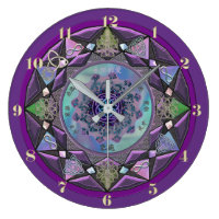 Purple Celtic Mandala Wall Clock