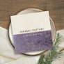 PURPLE  CERAMIC POTTERY GLAZED SPECKLED TEXTURE SQUARE BUSINESS CARD