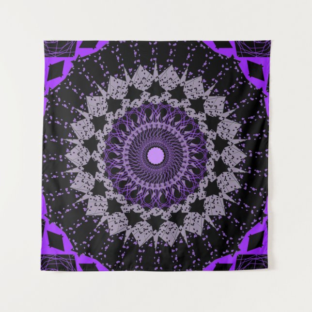 Purple Chakra Tapestry – Spiritual Wall Art (Front)