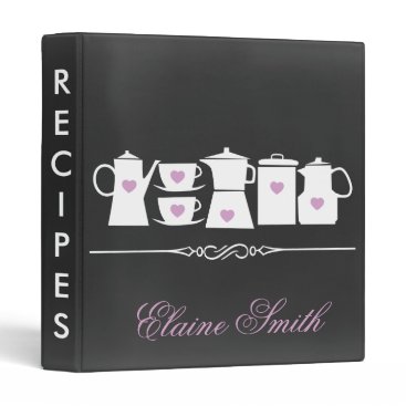 Purple Chalkboard Kitchen Bridal Recipe Folder