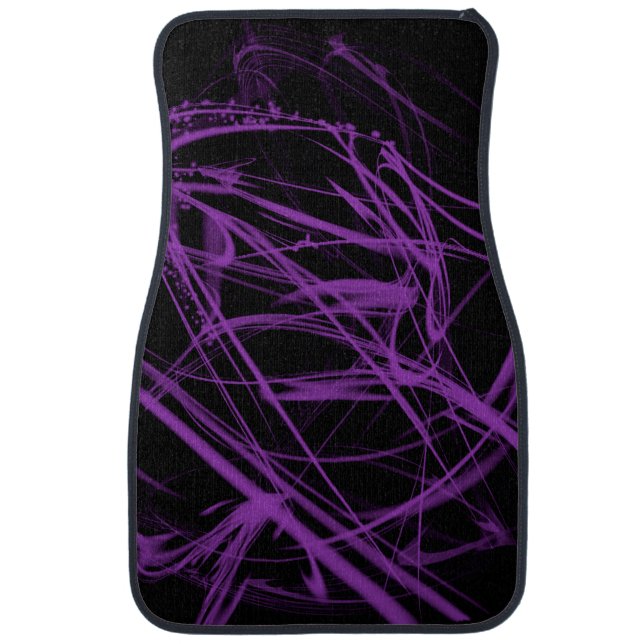 Purple Chaos Car Floor Mat (Front)