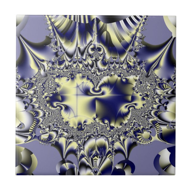 Purple Chaos Ceramic Tile (Front)