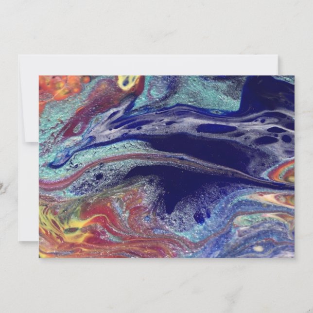 Purple chaos colors invitation (Front)