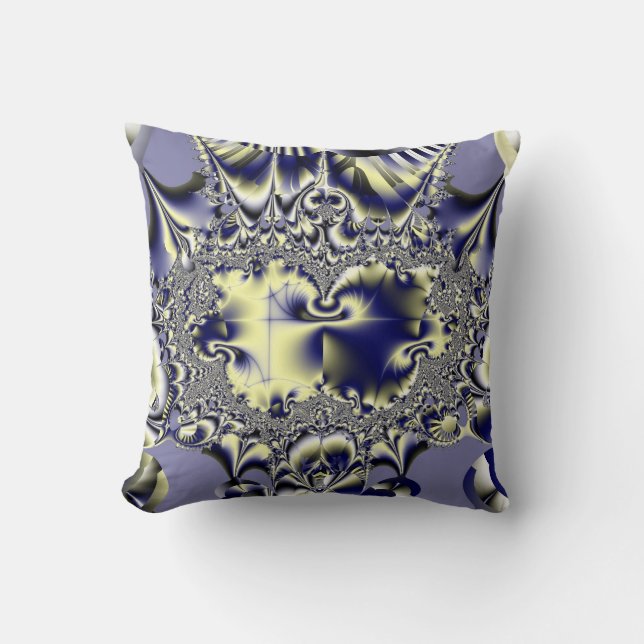 Purple Chaos Throw Pillow (Front)