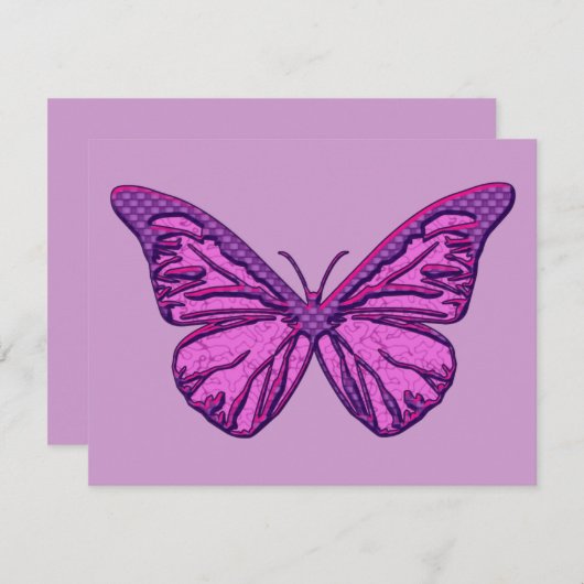 Purple Check Butterfly (Front/Back)