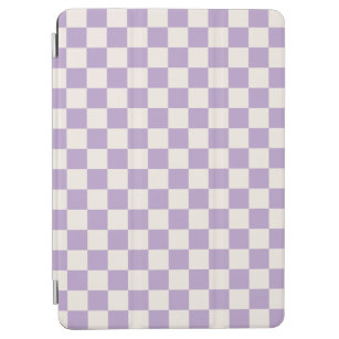 Purple Check, Checkerboard Pattern, Checkered iPad Air Cover