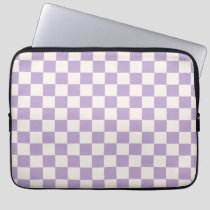 Purple Check, Checkerboard Pattern, Checkered Laptop Sleeve