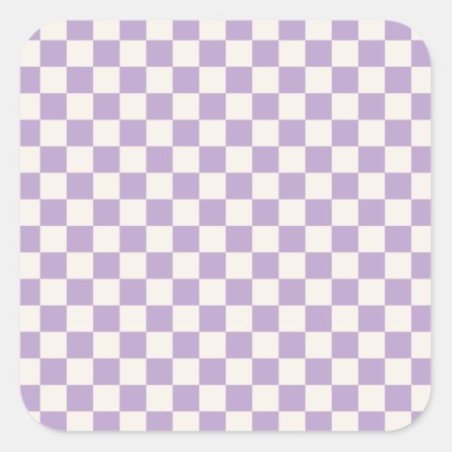 Purple Check Checkerboard Pattern Checkered Square Sticker