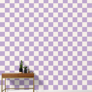 Purple Check, Checkerboard Pattern Wallpaper