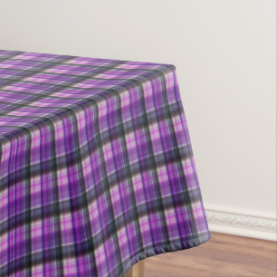 Purple Checked Tartan design, Tablecloth