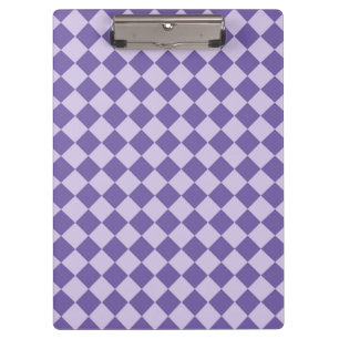 Purple Checker Diamond Pattern Clipboard