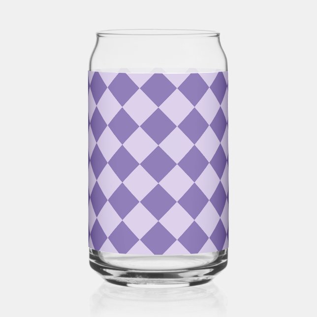 Purple Checker Diamond Pattern Glass (Front)
