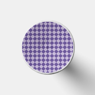 Purple Checker Diamond Pattern Golf Tees