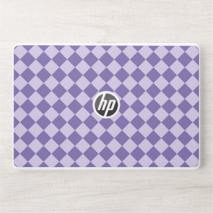 Purple Checker Diamond Pattern HP Laptop Skin