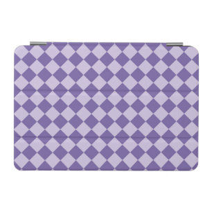Purple Checker Diamond Pattern iPad Mini Cover