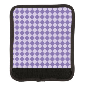Purple Checker Diamond Pattern Luggage Handle Wrap