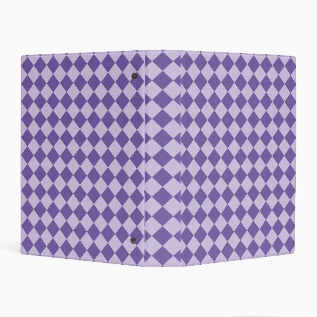 Purple Checker Diamond Pattern Mini Binder (Background)