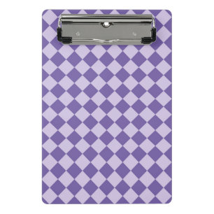 Purple Checker Diamond Pattern Mini Clipboard