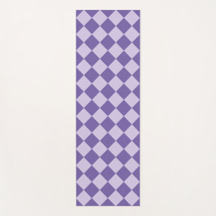 Purple Checker Diamond Pattern Yoga Mat