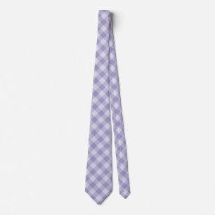 Purple Checker Pattern Neck Tie