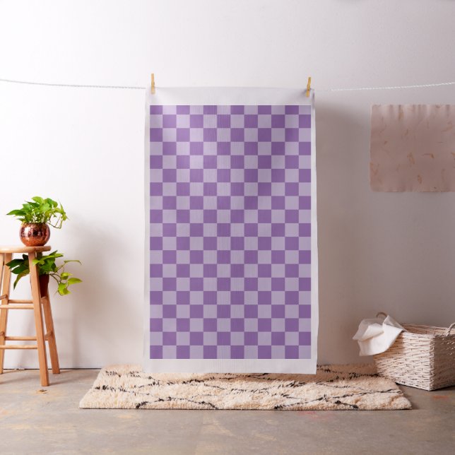 Purple Checkerboard Fabric (In Situ)