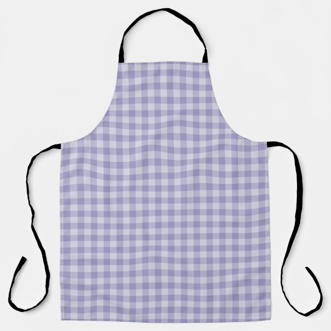 Purple Checkerboard Pattern Apron (Front)