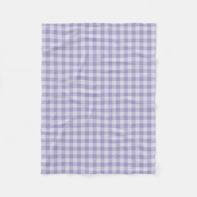 Purple Checkerboard Pattern Fleece Blanket (Front)
