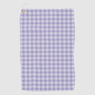 Purple Checkerboard Pattern Golf Towel