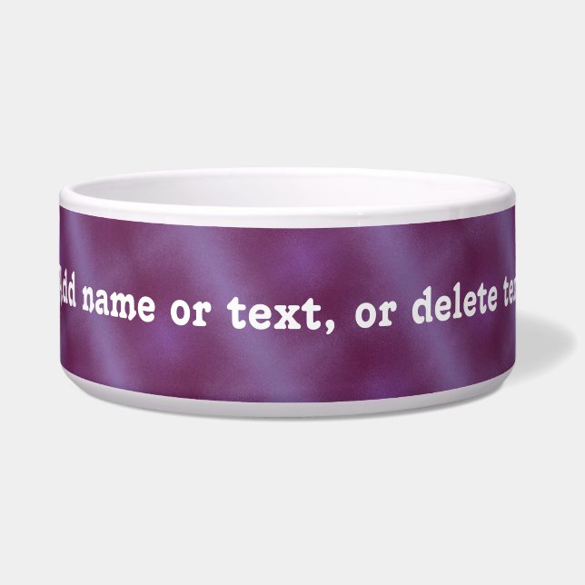 Purple checkered Dog Bowl (Front)