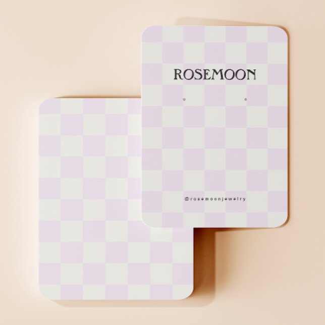 Purple Checkered Earring Display Card (Creator Uploaded)