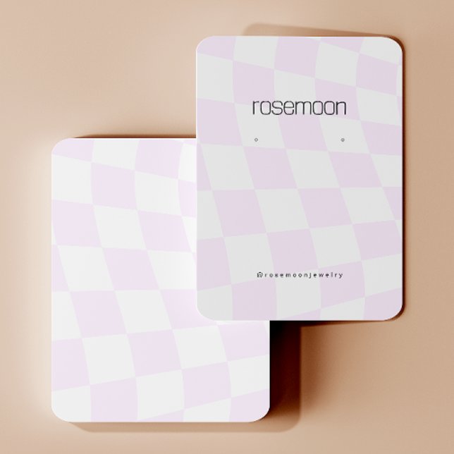 Purple Checkered Earring Display Card (Creator Uploaded)