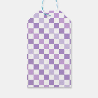 Purple Checkered Gift Tag