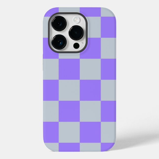 Purple Checkered Gingham Pattern Case-Mate iPhone Case (Back)