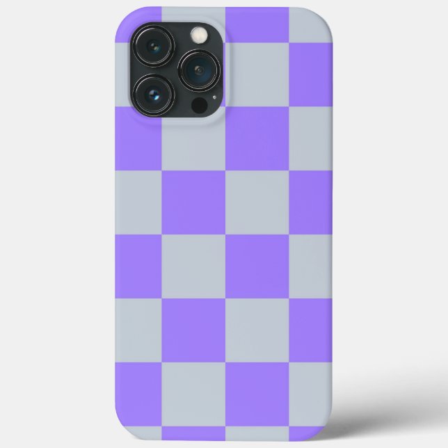 Purple Checkered Gingham Pattern Case-Mate iPhone Case (Back)