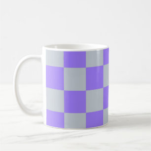 Purple Checkered Gingham Pattern Coffee Mug