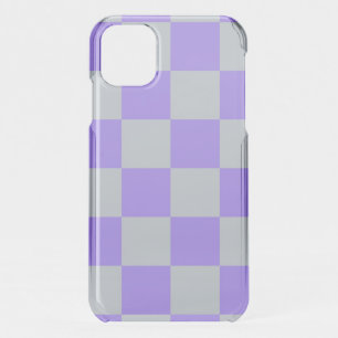 Purple Checkered Gingham Pattern iPhone 11 Case