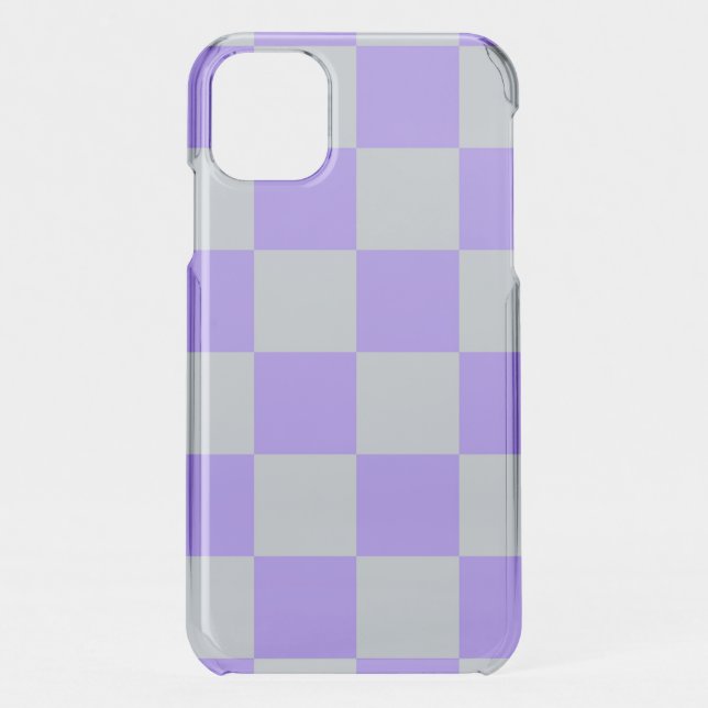 Purple Checkered Gingham Pattern Uncommon iPhone Case (Back)