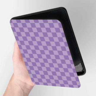 Purple Checkered Kindle Cover