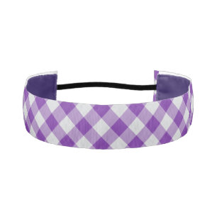 Purple Checkered Non-Slip Headband
