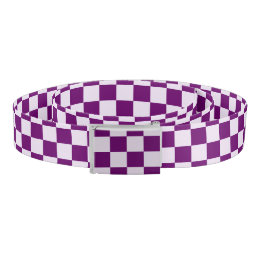Purple Checkered Pattern Belt
