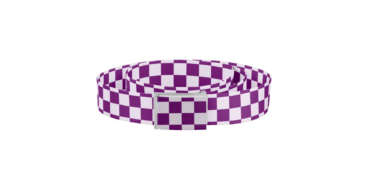 Checkered Print Belt