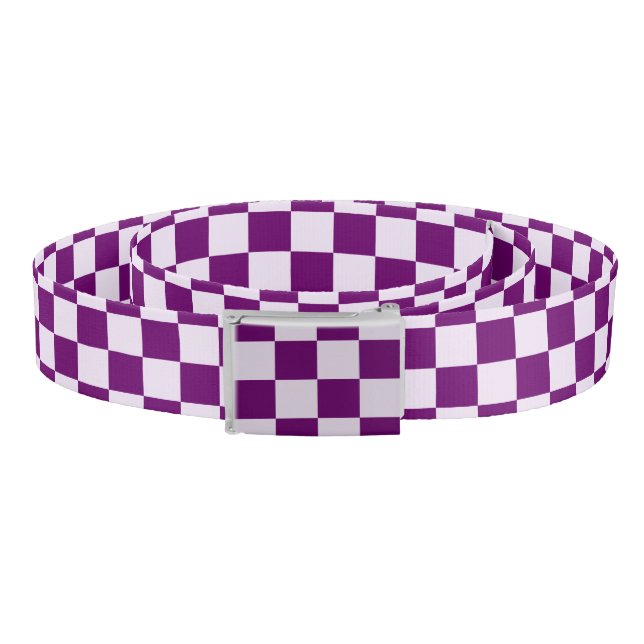 Purple Checkered Pattern Belt (Coil)