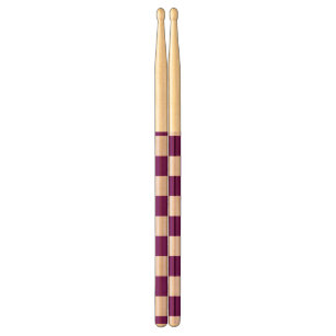 Purple Checkered Pattern Drum Sticks