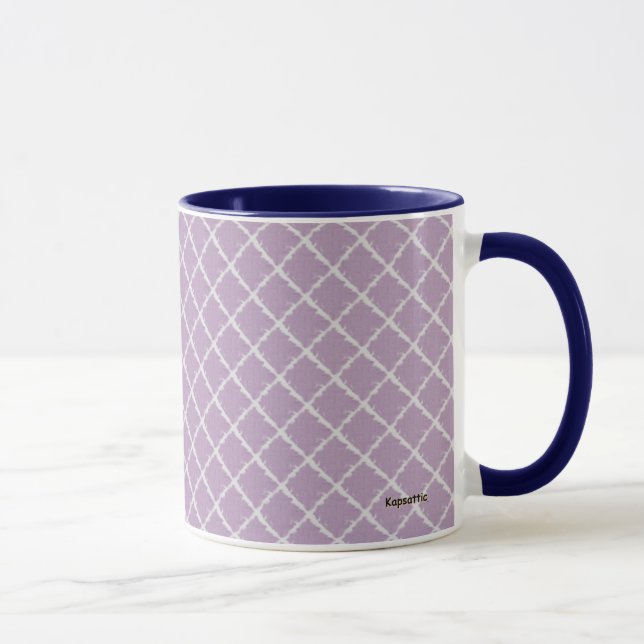 Purple Checkered Pattern Mug (Right)