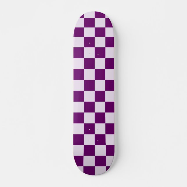 Purple Checkered Pattern Skateboard (Front)