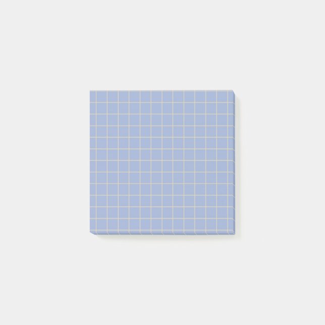 Purple Checkered Pattern Stylish Grid Design Post-it Notes (Front)