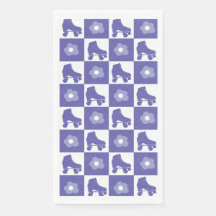 Purple Checkered Roller Derby Skate